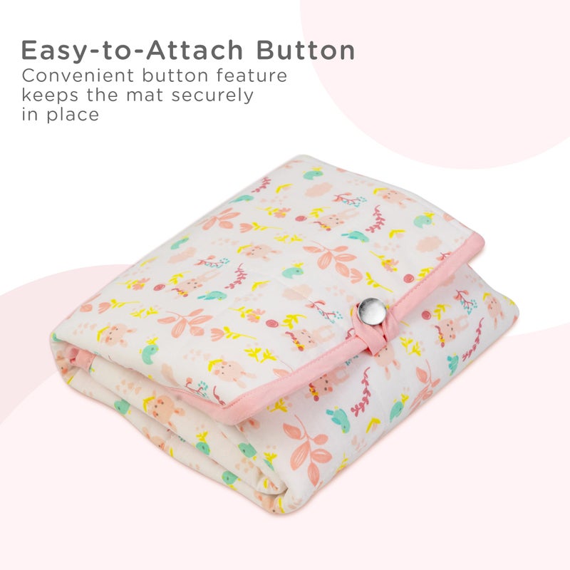 mee mee Mee Mee Instadry Cotton Bed Protector Mattress Extra Absorbent, Quick Dry Sheet for New Born Babies, Breathable, Soft & Gentle, Reusable Waterproof Sheet for Infant, 0 to 24 Months, Assorted - Image 3