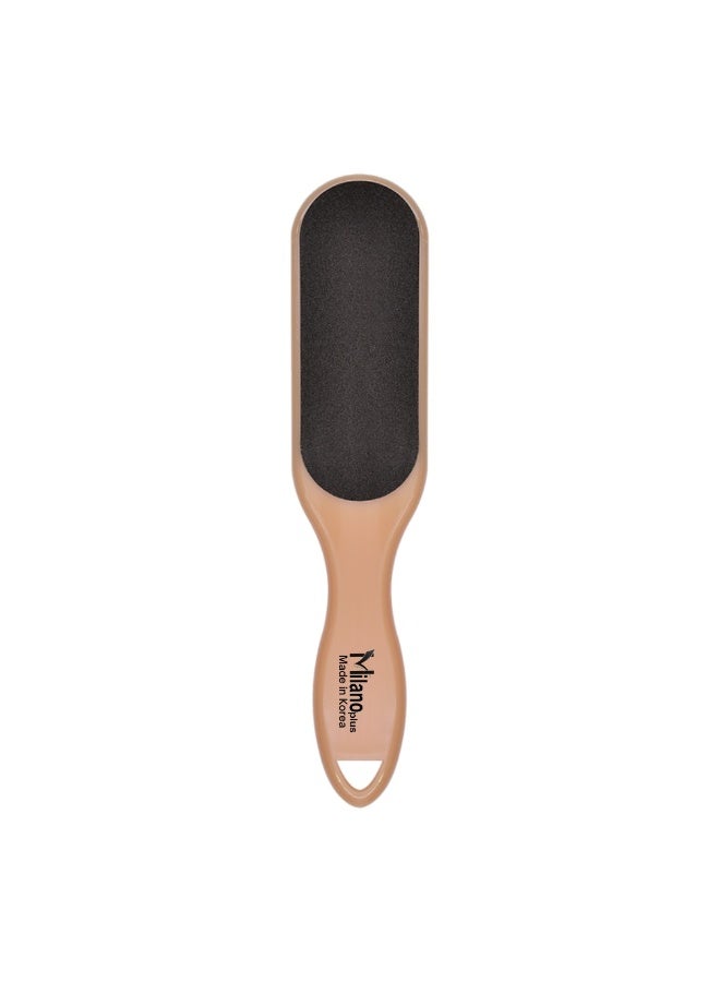 Milano Plus Professional Foot File Callus Remover – Made in South Korea | Double-Sided Pedicure Foot Rasp for Dry, Rough & Cracked Heels | Ergonomic Handle