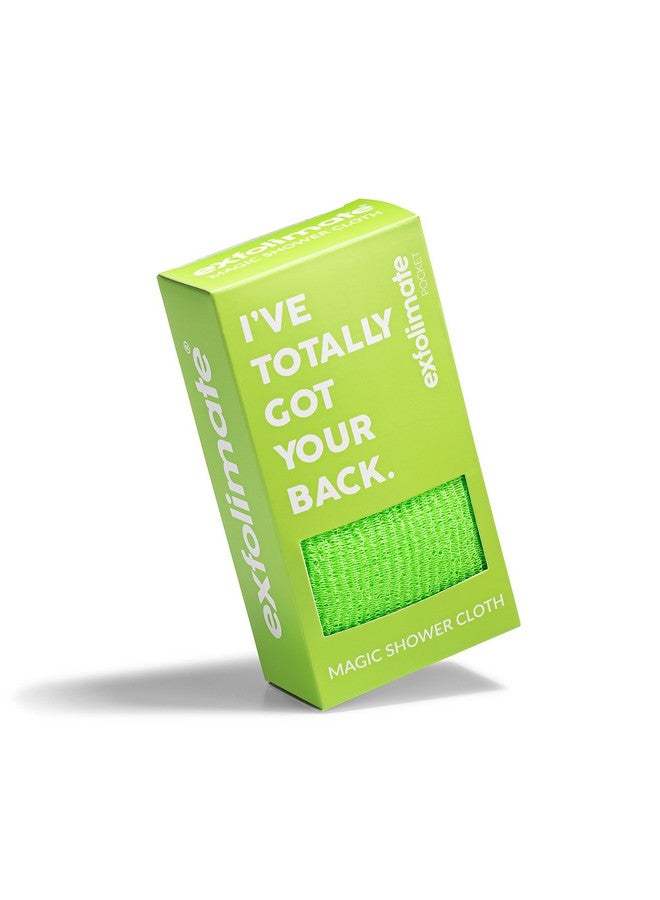 green heart labs ExfoliMATE | Magic Exfoliating Shower Cloth Gently Removes Dead Skin for a Youthful Clear Complexion (Pocket 2.0, Green)  - Image 1