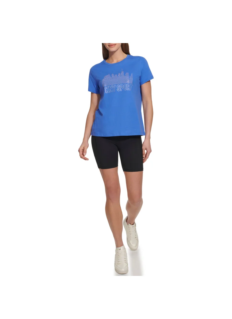 DKNY Sport Crew Neck Logo Printed T-Shirts