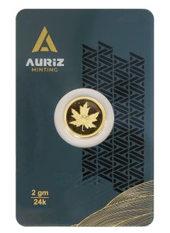 AURIZ MINTING Rizan Jewellery Auriz Minting 2Gm 24K Gold Coin Maple Leaf Design  - Image 2