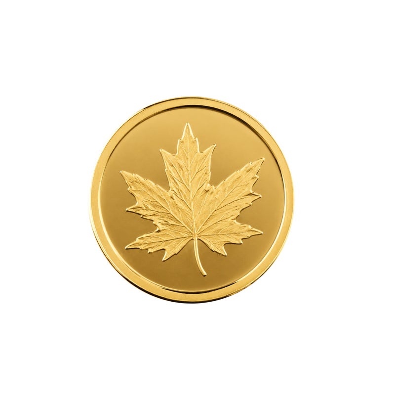 AURIZ MINTING Rizan Jewellery Auriz Minting 2Gm 24K Gold Coin Maple Leaf Design - Image 3
