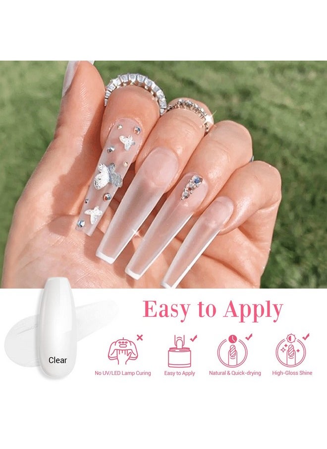 AZUREBEAUTY AZUREBEAUTY Nail Repair Kit Transparent Crystal for Broken Cracked Split Weak Nails, Ideal Solution Emergency Easy Quick Fix Dip Powder 28 g 1 Oz Quick-Drying Repair Glue 10 ml Nail File Nail Buffer  - Image 4