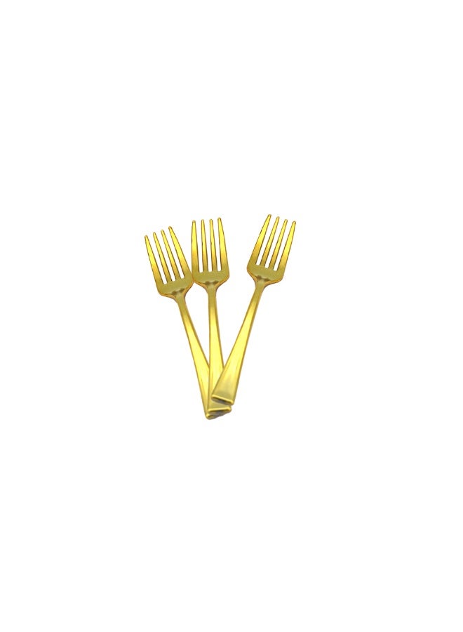 IDEAL PACK Golden Colour Mini Fork Set – Stainless Steel Dessert & Appetizer Forks, Reusable Small Gold Forks for Fruit, Cake, Hors D'oeuvres, Elegant Flatware for Home, Parties & Events - Image 5