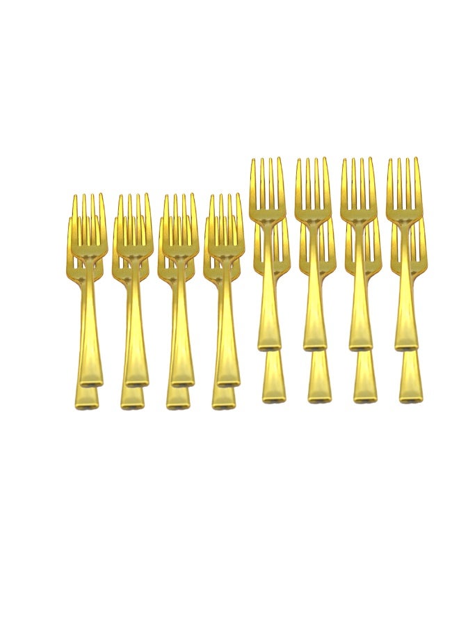 IDEAL PACK Golden Colour Mini Fork Set – Stainless Steel Dessert & Appetizer Forks, Reusable Small Gold Forks for Fruit, Cake, Hors D'oeuvres, Elegant Flatware for Home, Parties & Events - Image 2