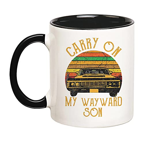 Fonhark - Supernatural Mug Carry On My Wayward Son, 11 Oz Novelty Coffee Mug/Cup - Image 1