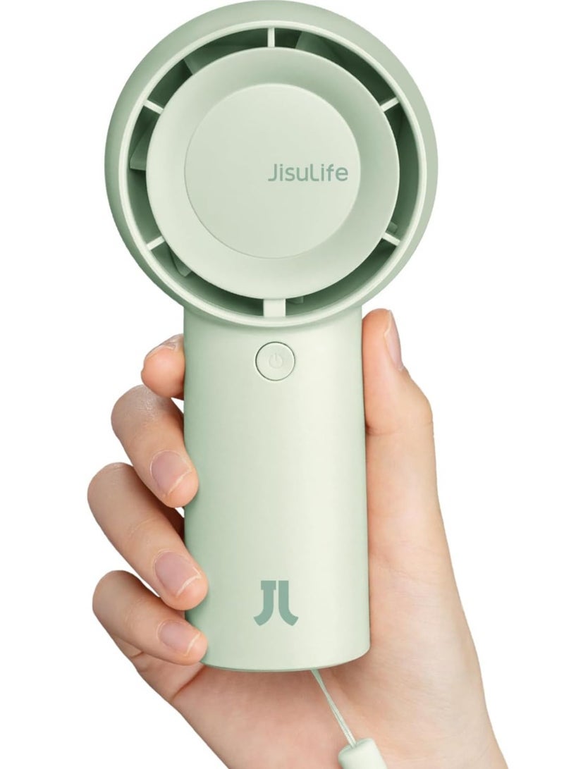JISULIFE مروحة جيزولايف المحمولة التوربينية 16 ساعة كحد أقصى لوقت التبريد مروحة محمولة 4000 مللي أمبير قابلة لإعادة الشحن عبر USB مروحة شخصية تعمل بالبطارية مروحة صغيرة بحجم الجيب مع 5 سرعات للسفر في الهواء الطلق المنزل المكتب - Image 1