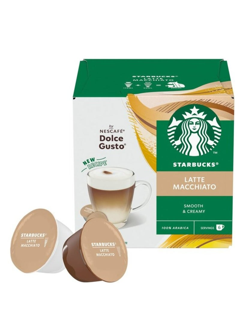 Starbucks Nescafe Dolce Gusto Latte Macchiato 12 Coffee Capsules 129g Pack of 3 - Image 2