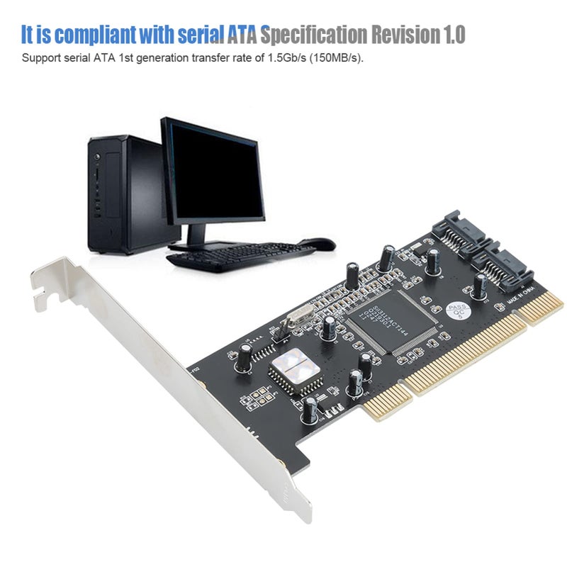 2 Channel SATA150 RAID Controller Card PCI Array for Windows 98SE ME NT4 2000 Vista 7 - Image 4