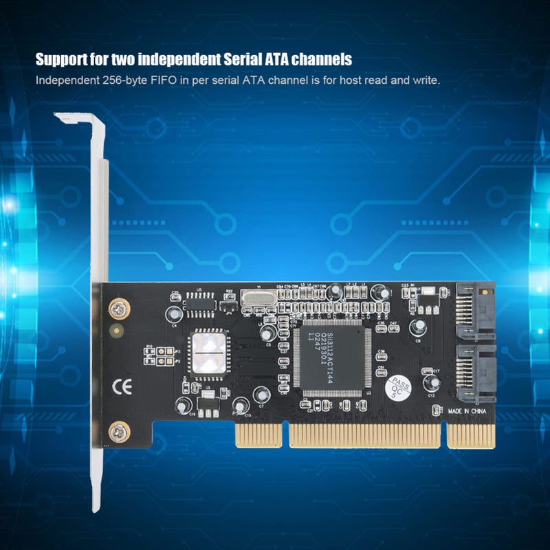 2 Channel SATA150 RAID Controller Card PCI Array for Windows 98SE ME NT4 2000 Vista 7 - Image 3