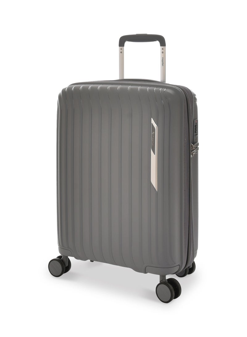 Magellan Carry-on Luggage PP Material Expandable Lightweight Trolley Travel Bag color Grey - Image 1