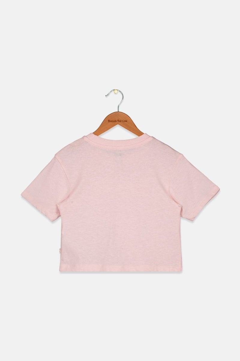 Levi's تي شيرت قصير الأكمام بنات للأطفال بياقة دائرية، وردي - Image 2