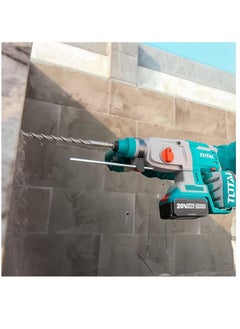 TOTAL TOTAL 20V Brushless Rotary Hammer Drill P20S – SDS Plus Cordless Hammer with 2.5J Impact Energy, LED Light & Carrying Case – Concrete, Steel, and Wood Drilling Tool Kit with Batteries & Charger  - Image 3