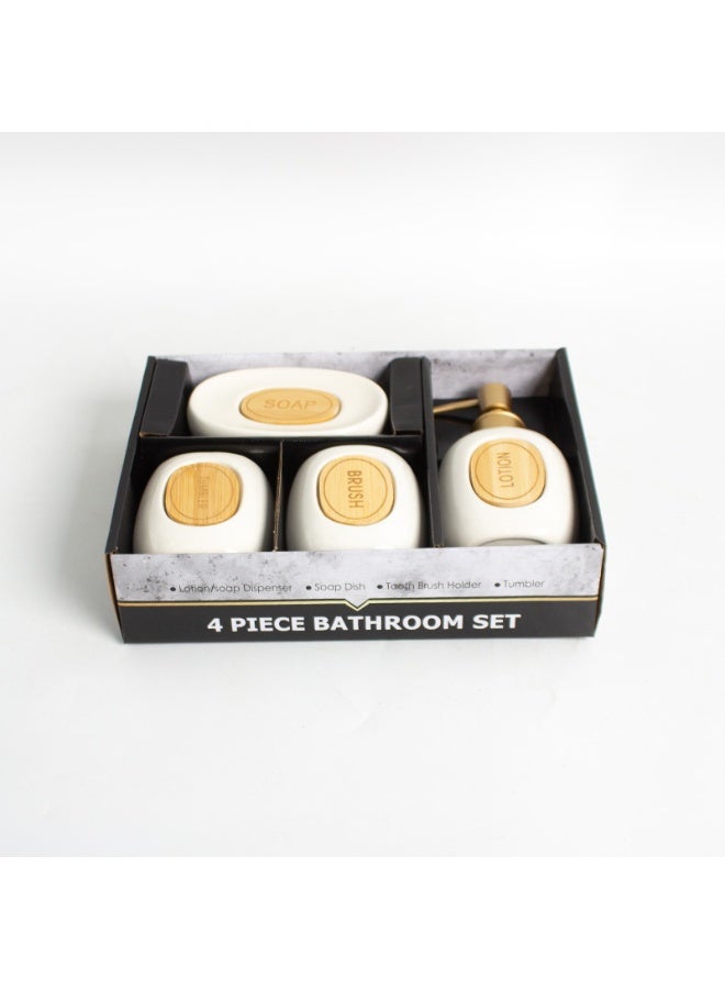 Ceramic bathroom accessories set, in attractive colors, for safe and clean use. - Image 2