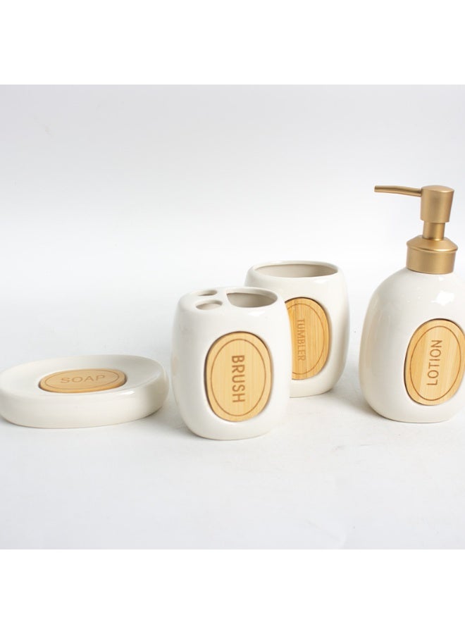 Ceramic bathroom accessories set, in attractive colors, for safe and clean use. - Image 3