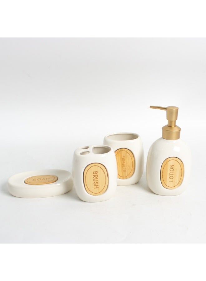 Ceramic bathroom accessories set, in attractive colors, for safe and clean use. - Image 4
