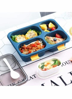 Excefore Bento Box, Leak Proof 4 Compartment Lunch Case Lunch Food Salad Containers Holder with Soup Bowl for Kids and Aldult  - Image 4