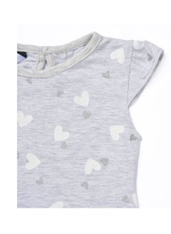 Baby Co. Grey hearts printed dress with head band.  - Image 2