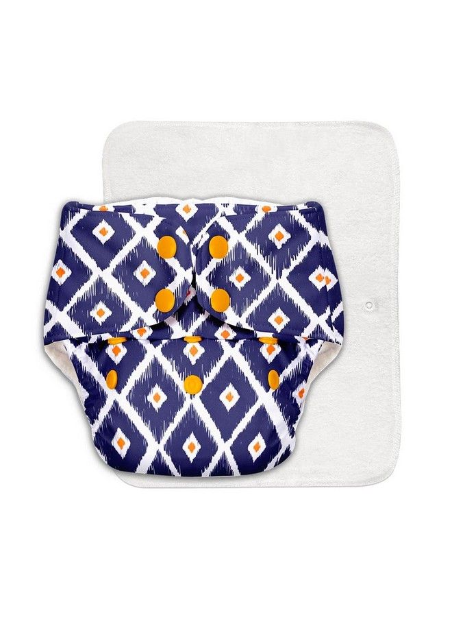 Superbottoms Basic Pack Of 4 Freesize Adjustable Washable And Reusable Cloth Diaper For Babies 0 3 Years ; One Size Adjustable Diapers (Pack Of 4 Diapers+ 4 Inserts) Assorted Prints - Image 4