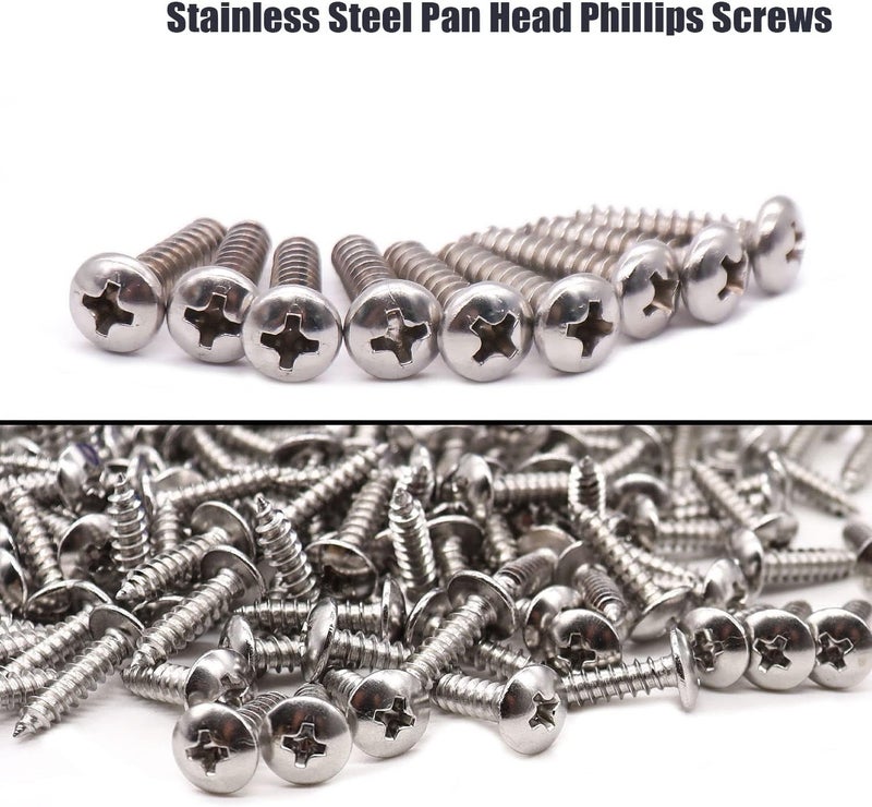 mankk 100PCS 1/4 Inch Rope Light Clips P-Style Mounting Clips Plastic Cable Clamps with Compatible Stainless Steel Pan Head Phillips Screws for Wire Management M-034-BK-LS - Image 3