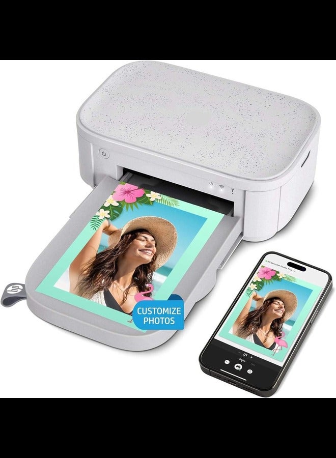 طابعة Sprocket Studio Plus WiFi - تطبع صورًا مقاس 4x6 بوصة لاسلكيًا من جهاز iOS وAndroid الخاص بك، باللون الأبيض - Image 1