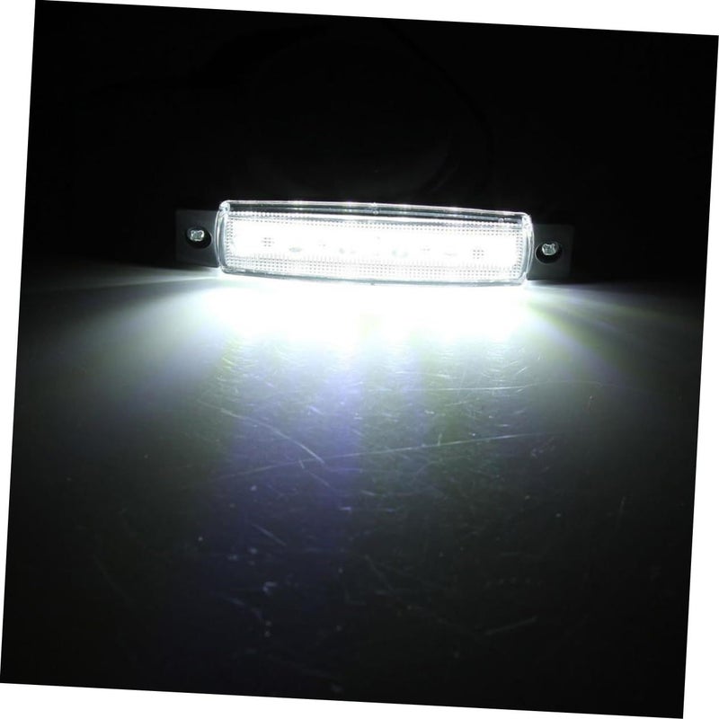 2pcs White LED Side Marker Lights For Trucks Trailers Easy Installation Bright Clearance Indicators - Image 5