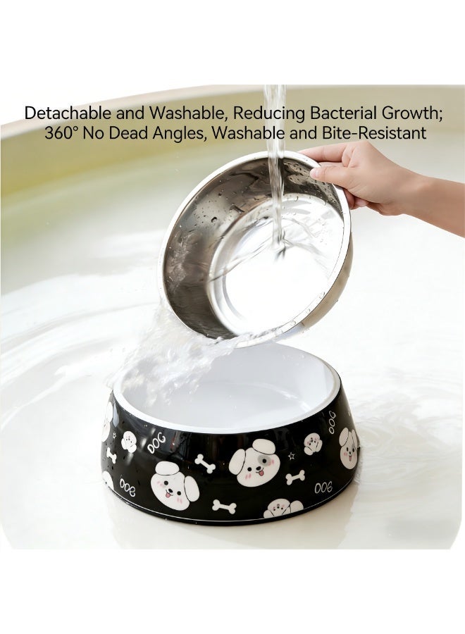 EPET Dog Bowl with Removable Stainless Steel Insert Non-Skid, Tip-Proof Pet Food & Water Dish Durable Puppy Feeding Bowl for Small to Medium Pets - Image 3