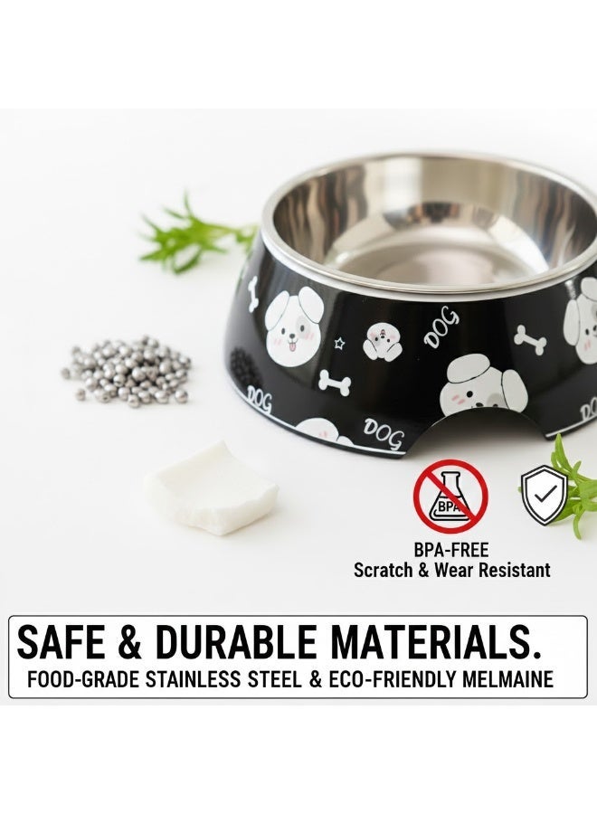 EPET Dog Bowl with Removable Stainless Steel Insert Non-Skid, Tip-Proof Pet Food & Water Dish Durable Puppy Feeding Bowl for Small to Medium Pets - Image 4