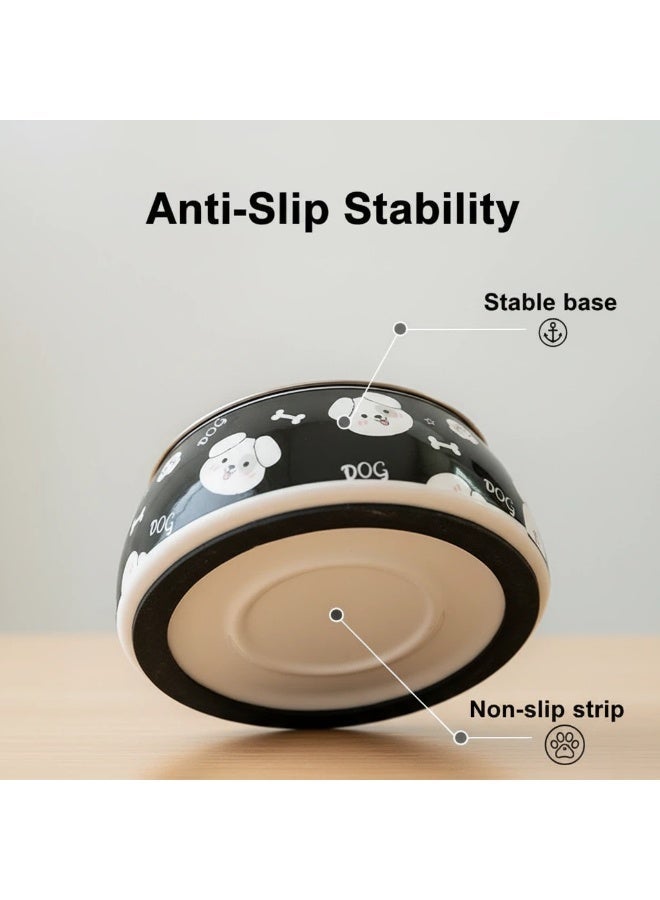EPET Dog Bowl with Removable Stainless Steel Insert Non-Skid, Tip-Proof Pet Food & Water Dish Durable Puppy Feeding Bowl for Small to Medium Pets - Image 5