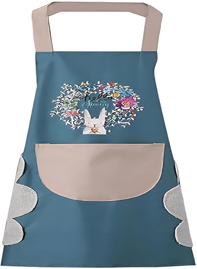 INKIES Assorted Waterproof Kitchen Apron for Women with Big Front Pocket Hand-Wiping Towel | Comfortable Wear-Resistant Chef Apron for Cooking | One Size Fits Most | (1 Pcs) - Image 4
