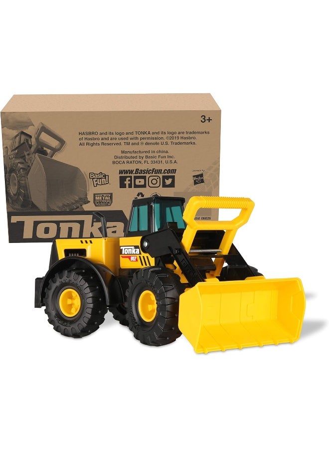 Tonka Unisex Children- Steel Classics Front Loader, Frustration-Free Packaging (FFP), Yellow, Black - Image 4
