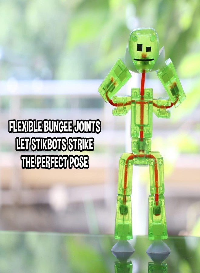 StikBot Zing, Set of 8 Clear Collectable Action Figures and Mobile Phone Tripod, Create Stop Motion Animation, Great for Kids Ages 4 and Up - Image 3