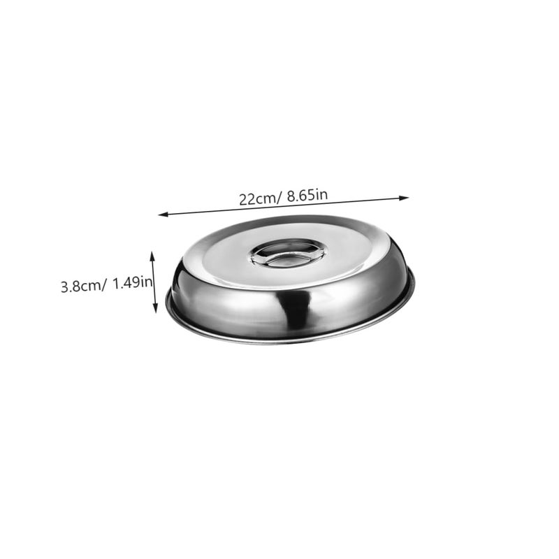 3Pcs Stainless Steel Round Food Covers For BBQ Steak Indoor Outdoor Cooking - Image 3