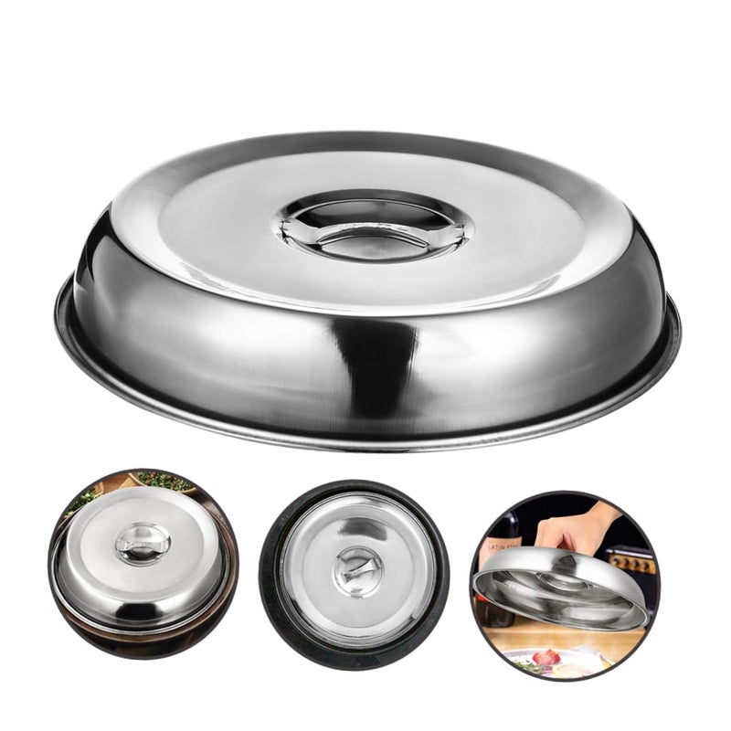 3Pcs Stainless Steel Round Food Covers For BBQ Steak Indoor Outdoor Cooking - Image 5