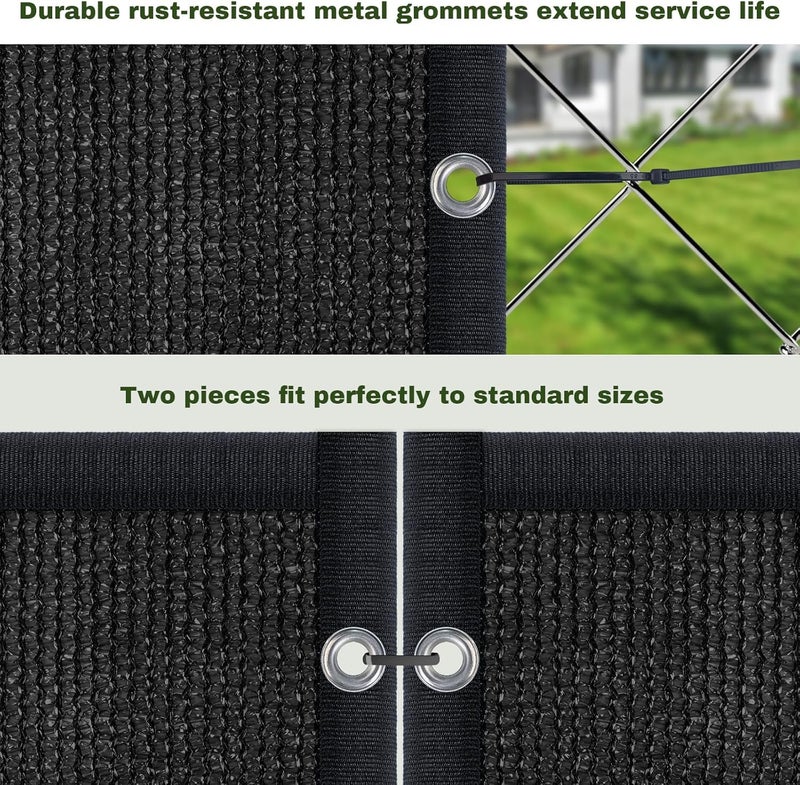 Totu Privacy Screen Fence, TOTU 4ft x 50ft Heavy Duty 170 Shade Net Cover, for Wall Garden Yard Outdoor Home Decoration, Black - Image 5