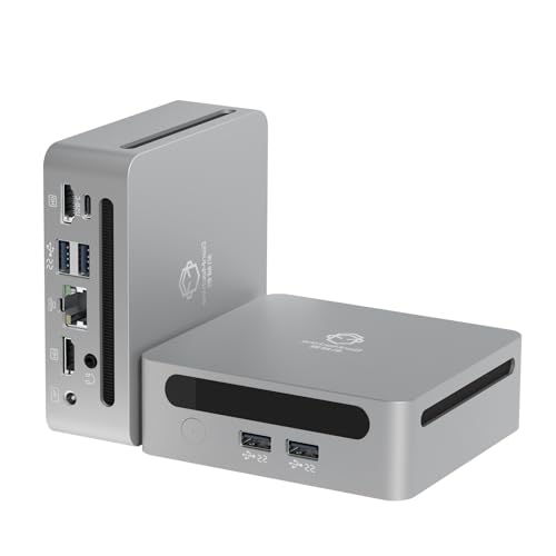 GenMachine جهاز GenMachine Mini PC بمعالج AMD Ryzen 7 5700U، كمبيوتر صغير عالي الأداء للمنزل والمكتب، ذاكرة 16GB DDR4، 512GB SSD، 4K HDMI، واي فاي 6، بلوتوث 5.2، تصميم مدمج وهادئ - Image 1