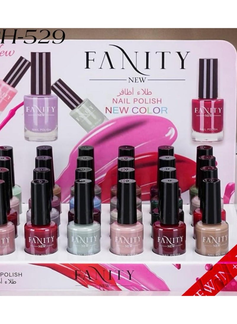 فانيتي طلاء الأظافر الجل الجديد ذو الألوان النقية 24 قطعة