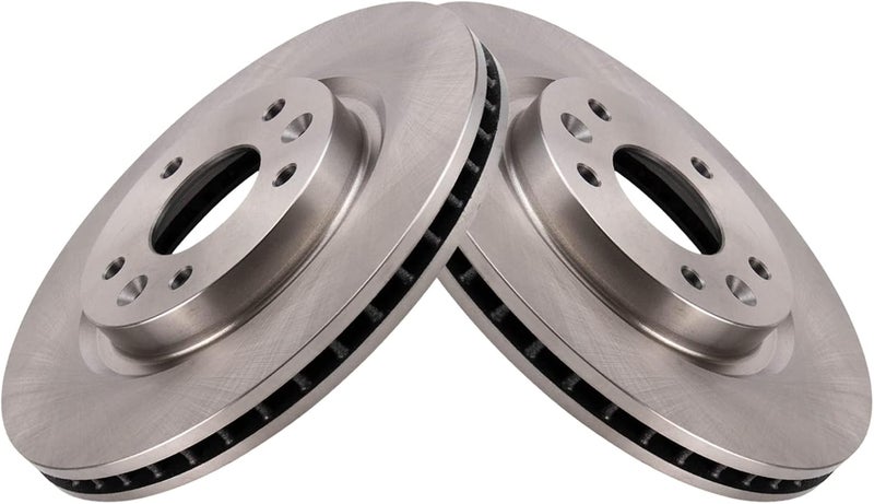 TRQ Front Brake Rotor Set Vented Compatible with 2014-2017 Nissan LEAF 2014-2021 Rogue 2017-2022 Rogue Sport - Image 3