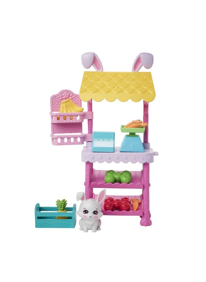 ENCHANTIMALS Mattel Enchantimals City Tails Bunny Farms Market 35+ Piece Playset & Accessories, Great Toy for Kids Ages 4Y+ - Image 5