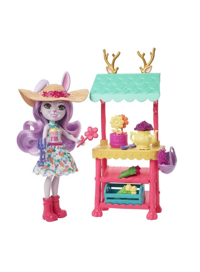 ENCHANTIMALS Mattel Enchantimals City Tails Bunny Farms Market 35+ Piece Playset & Accessories, Great Toy for Kids Ages 4Y+ - Image 3