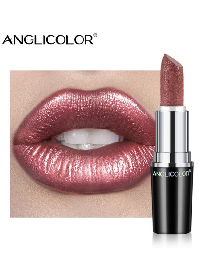 Anglicolor Metallic Shine Lipstick for Women, High Impact Lipcolor, Silky Smooth and Moisturizing, Non-Sticky, Long Lasting and Smudge Proof, Full Coverage Lip MakeUp (#03 LOVE PARTICLE) - Image 2