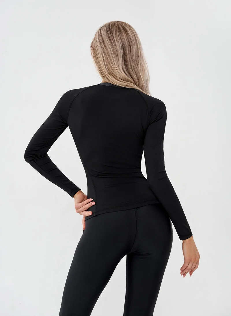 Bona Fide Rashguard Black Rashguard Sport Gym Top for Women for Women | Best Price UAE