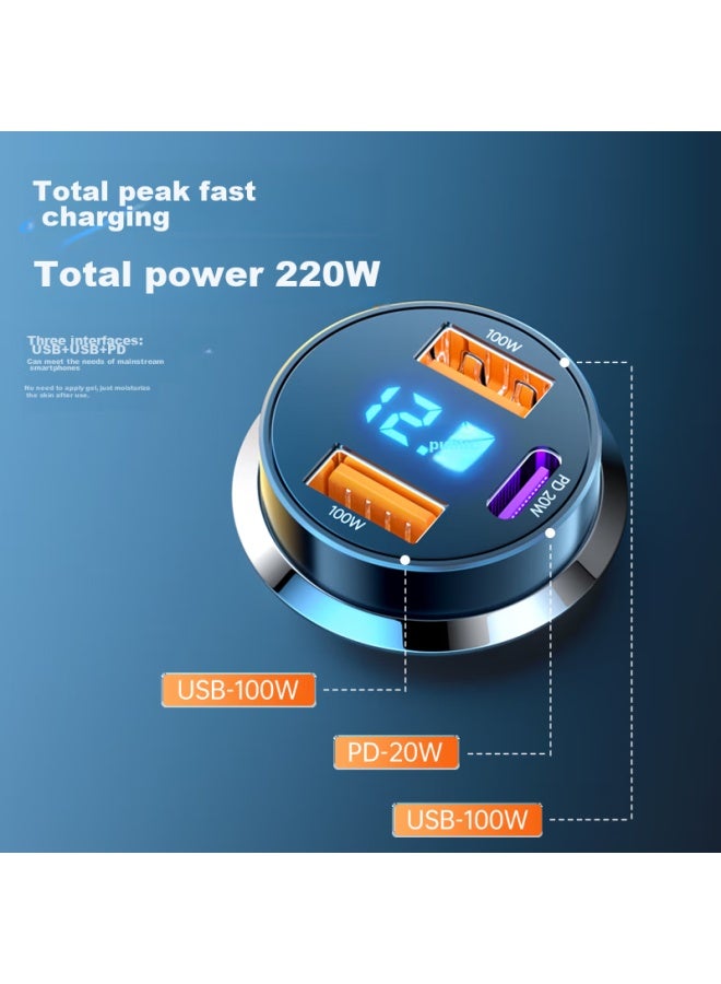 WITGOER Zhiguozhe Car Charger With Cable, 220W Super Fast Charging, Usb Interface, Multi-Function Quick Car Charger, Power Adapter Converter, Suitable For Trucks And Vans - Image 4