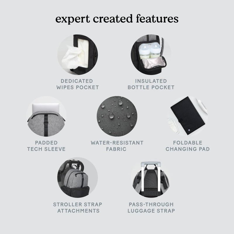 HUGGIES Unisex-adult Day Pack Diaper Backpack, Black/Solid, One Size - Image 5