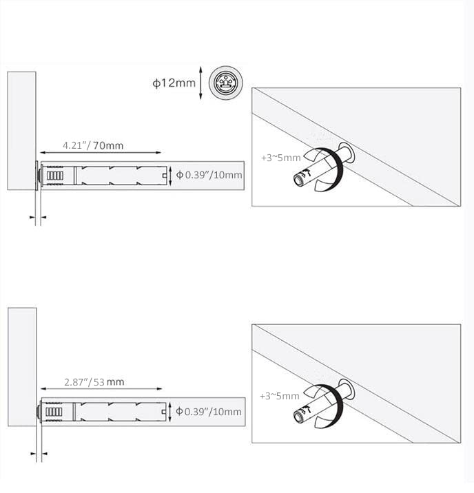 bjsdkff 10 Pack Magnetic Push Latches for Cabinet Door,Push Latches for Cabinets,Cabinet Magnet Latch,for Closet Cupboard Wine Cabinet Drawer Sliding Door Lock Pop-up Door Lock - Image 5