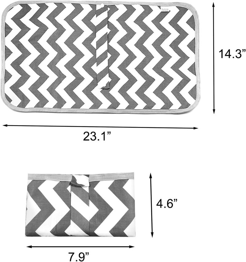Portable Diaper Changing Pad Foldable Diaper Pads Waterproof Changing Mats Multifunctional Changing mats Nappy Changing mat for Home Travel Outside (Grey) - Image 2