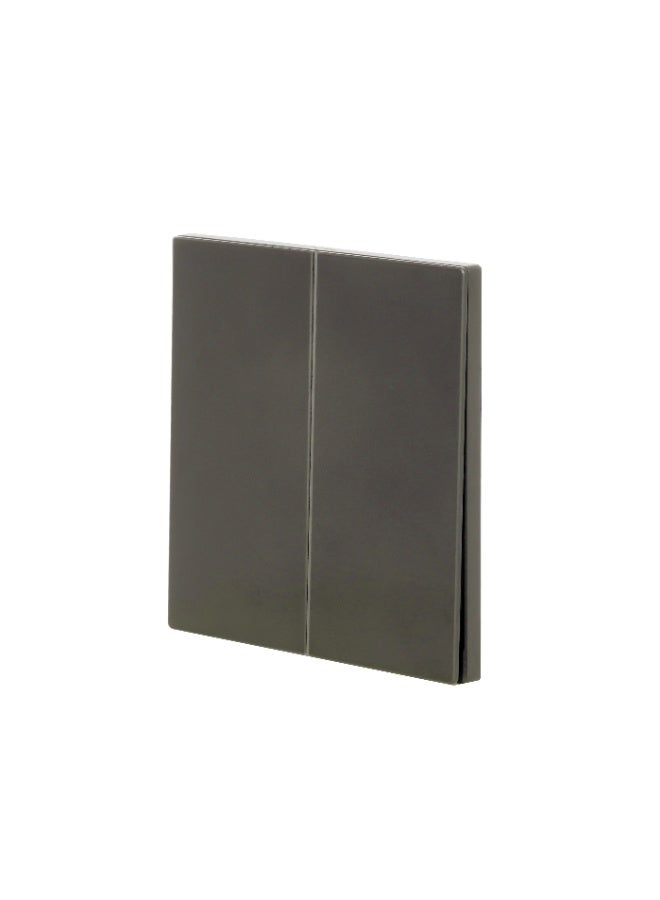Donmarco 2 Gang 1 Way Switch – Ultra Thin Glass, Modern & Durable, Fire-Resistant Electric Switch, 15-Year Warranty, Wall Switch for Home and Office (Matt Grey) - Image 4