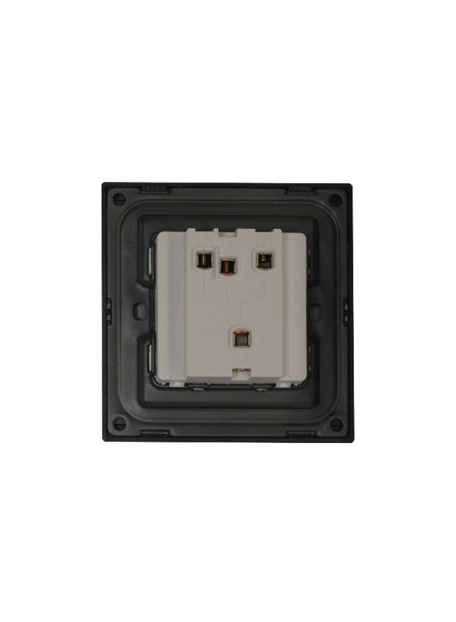 Donmarco 2 Gang 1 Way Switch – Ultra Thin Glass, Modern & Durable, Fire-Resistant Electric Switch, 15-Year Warranty, Wall Switch for Home and Office (Matt Grey) - Image 2