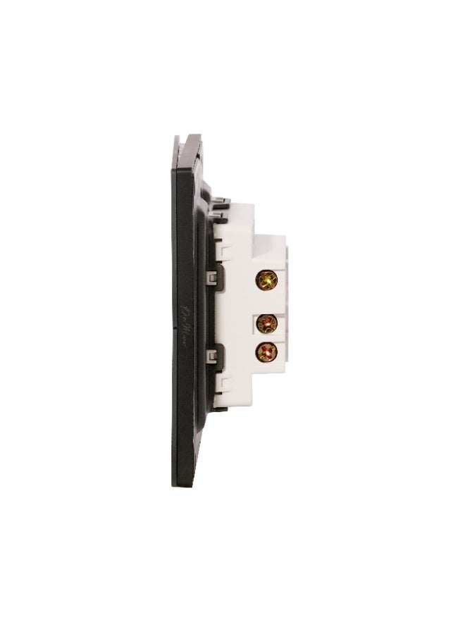 Donmarco 2 Gang 1 Way Switch – Ultra Thin Glass, Modern & Durable, Fire-Resistant Electric Switch, 15-Year Warranty, Wall Switch for Home and Office (Matt Grey) - Image 3