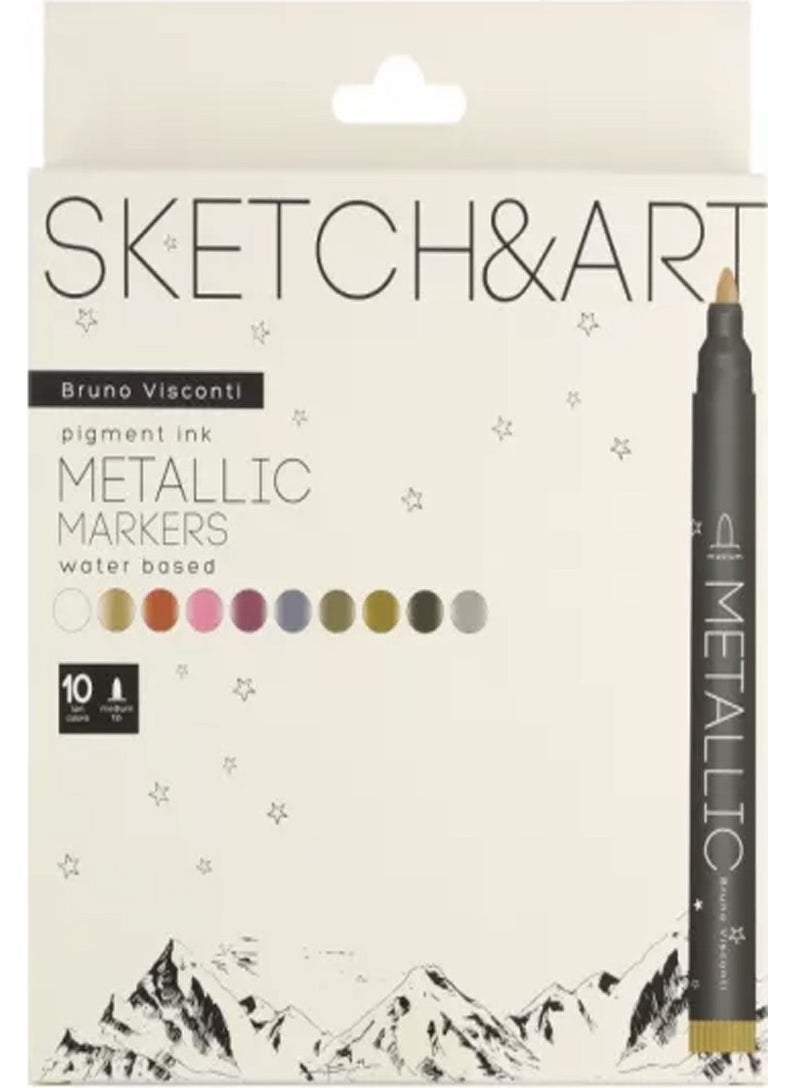 Bruno - Visconti Sketch Art 10 Color Metallic 22-0097 - Image 1